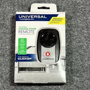 Chamberlain Universal 2 Button Garage Door Remote KLIK3U-SS Silver Clicker New